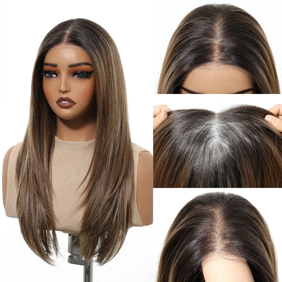 Brown Medium Length Wig