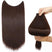 Brown Straight Halo Hair Extensions