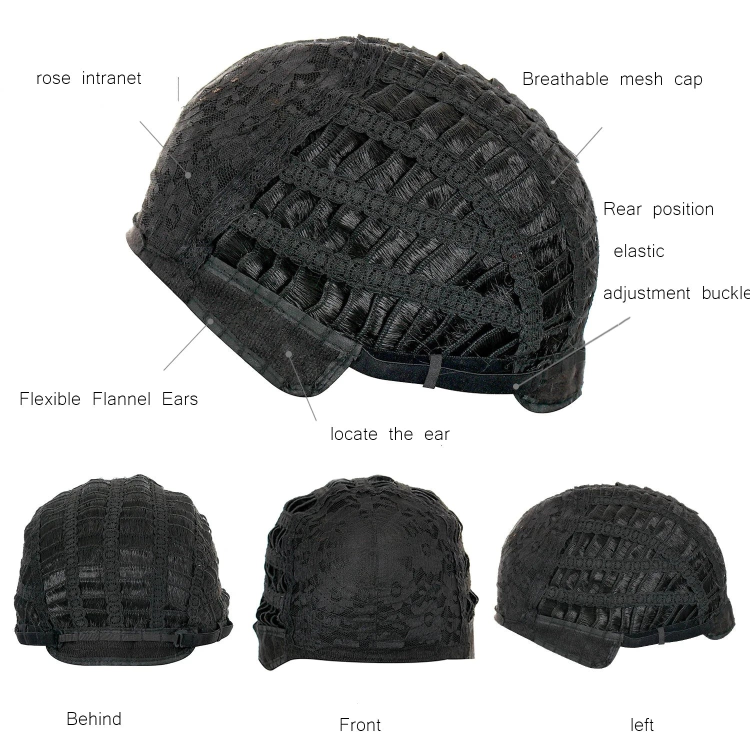 Brown Wig Breathable Mesh Cap