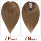 Brown hairpiece shown from front and back perspectives on a white background