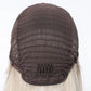 Brown wig cap with blonde hair on a white background