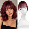 Burgundy Fringe Extensions
