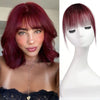 Burgundy Fringe Extensions