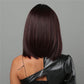 Burgundy Highlights on Wig