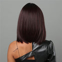 Burgundy Highlights on Wig