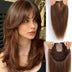 Clip-In Wiglet for Thinning Hair – Top View with Scalp Base