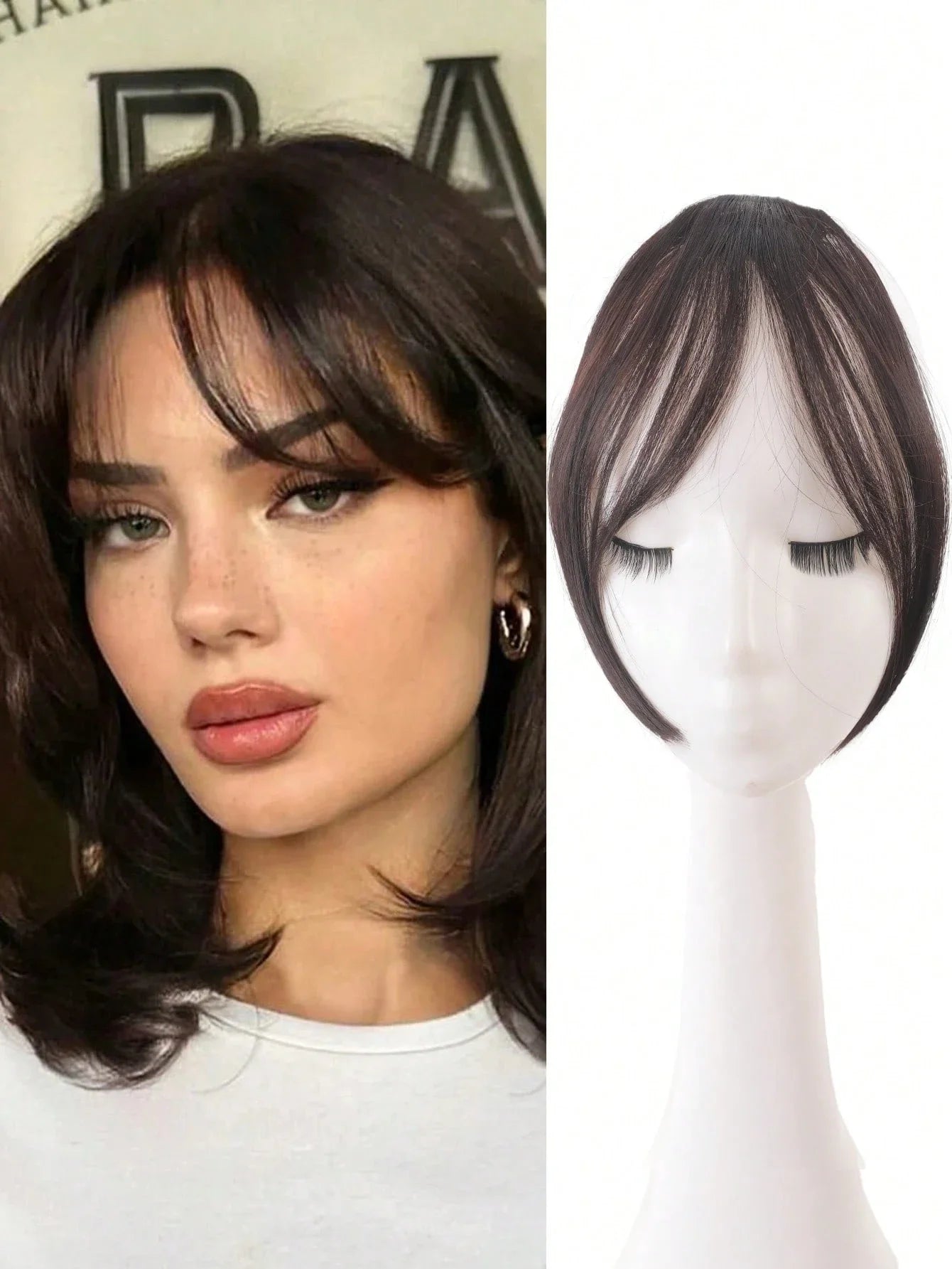 Clip In Bangs Dark Black