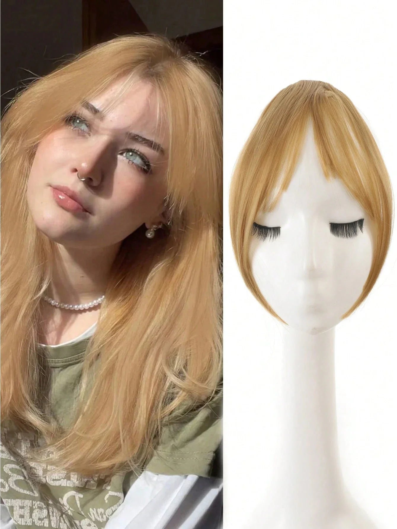 Clip In Bangs Dark Blonde