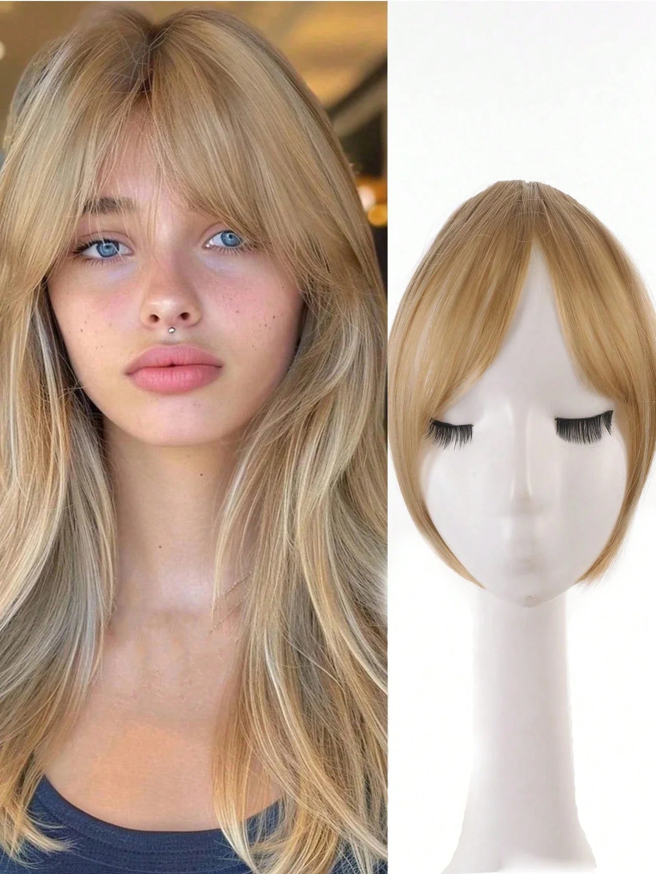 Clip In Bangs Honey Blonde