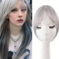 Clip In Bangs Silver