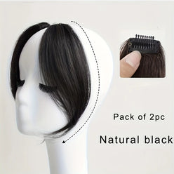 Clip In Curtain Bangs Natural Black