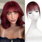 Clip in Fringe Burgundy