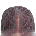 Close-up of a lace wig cap on a white background