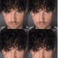 Curly Black Wig for Men