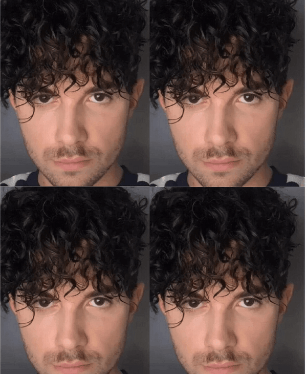 Curly Black Wig for Men