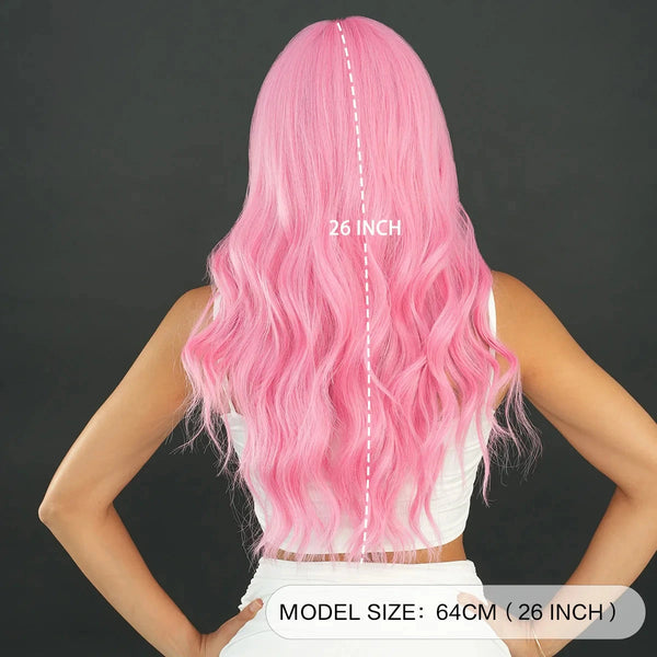Curly Hot Pink Wig