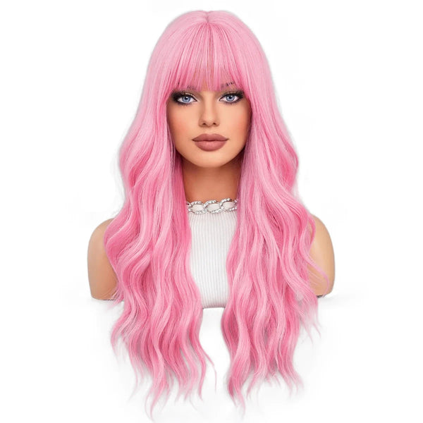 Curly Pink Hair Wig