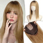 Dark Blonde Clip-In Wiglet for Thinning Hair – Top View with Scalp Base