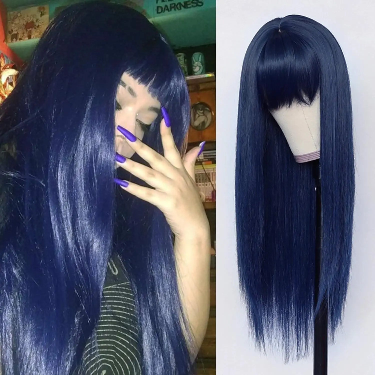 Dark Blue Cosplay Wig