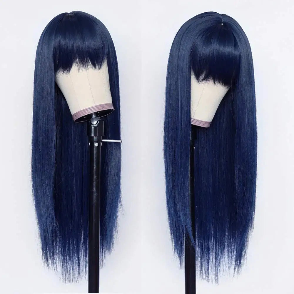Dark Blue Cosplay Wig Long