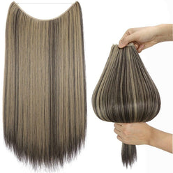 Dark Mixed Blonde Halo Hair Extensions