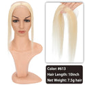 Dual frontal lace hairline toppers shown in 613 Blonde shade with 100% real human hair