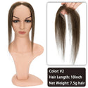 Dual frontal lace hairline toppers shown in a brown shade with 100% real human hair
