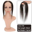 Dual frontal lace hairline toppers shown in dark brown shade with 100% real human hair