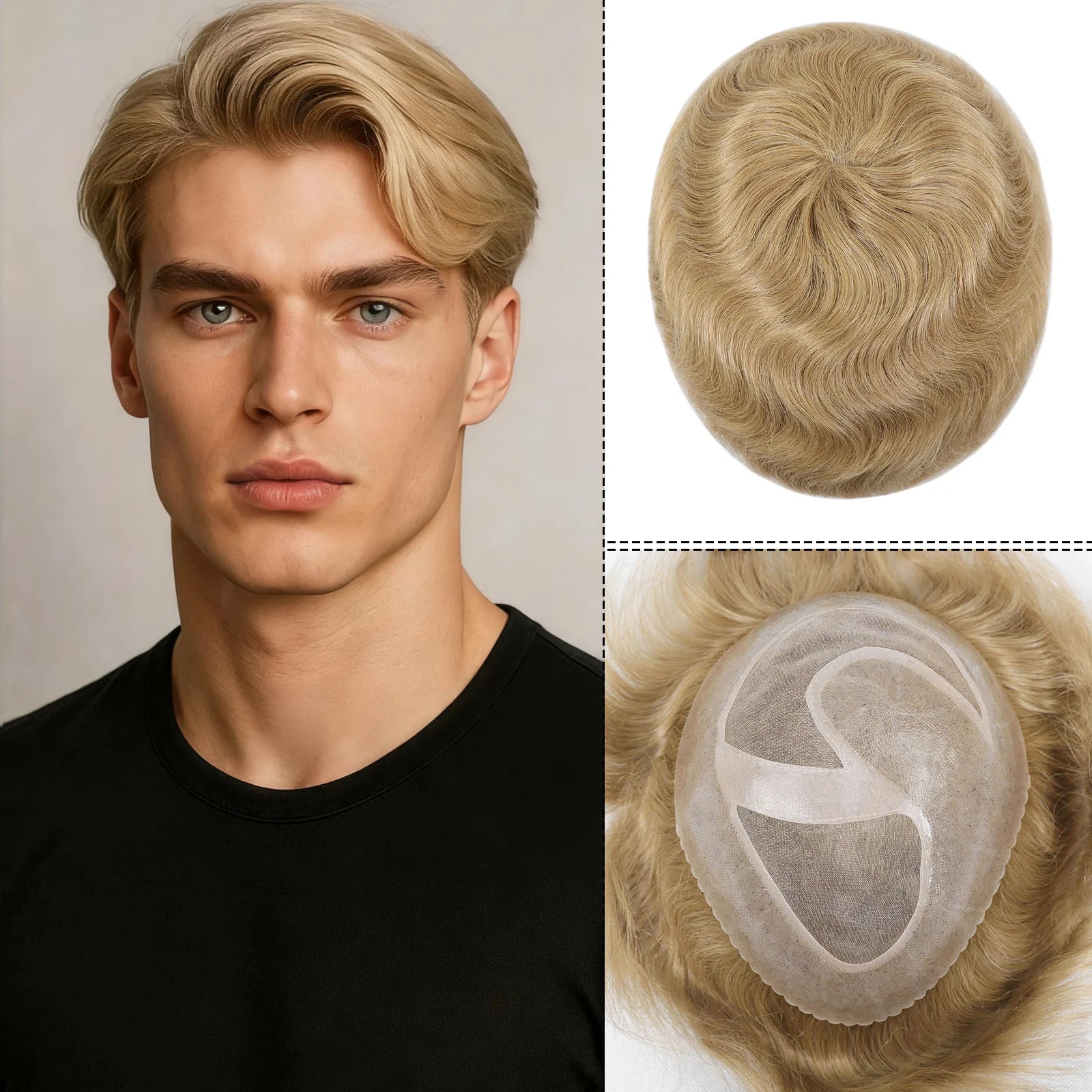 Fake Hair Pieces For Men Blonde
