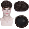 Fake Hair Pieces for Men Mix White Hair