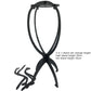 Foldable black wig stand for drying and display