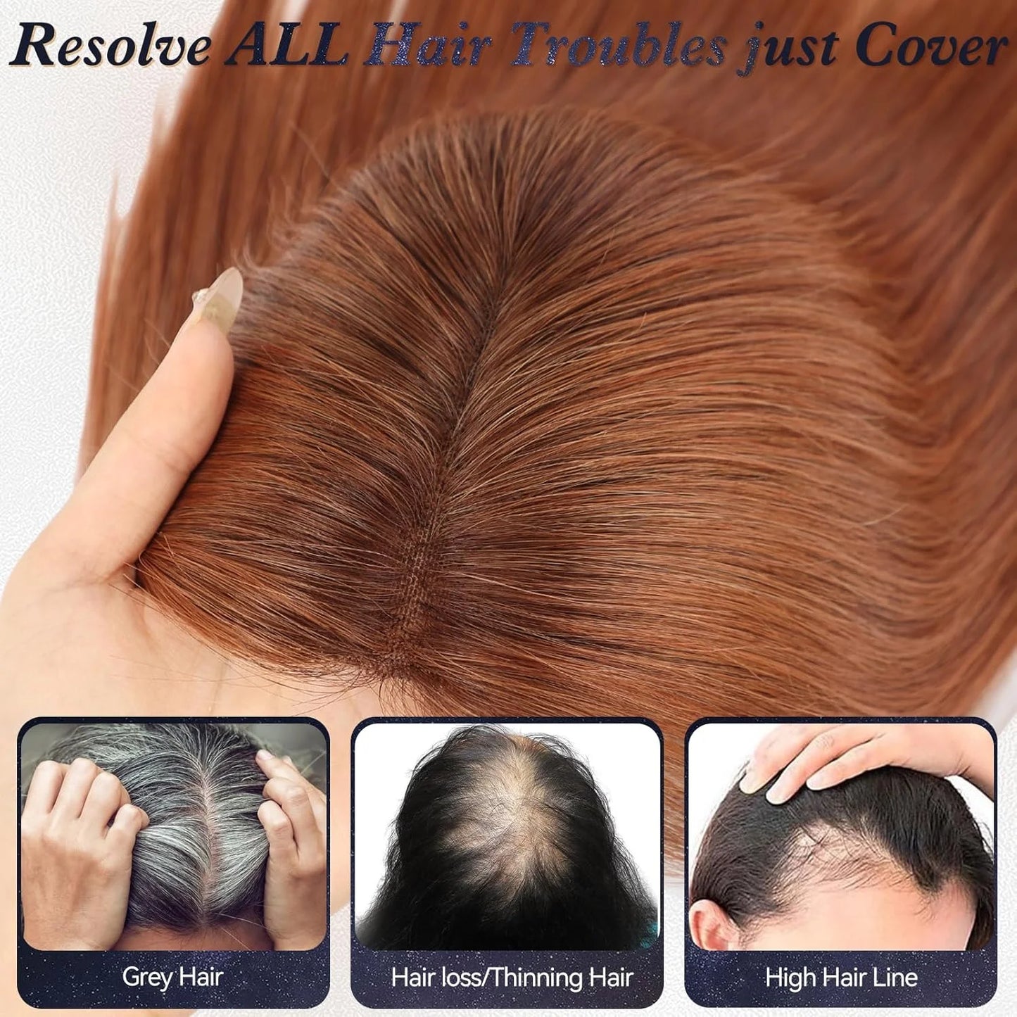 Ginger Hair Topper Hairline
