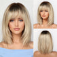 Glueless Human Hair Wigs Ombre Blonde