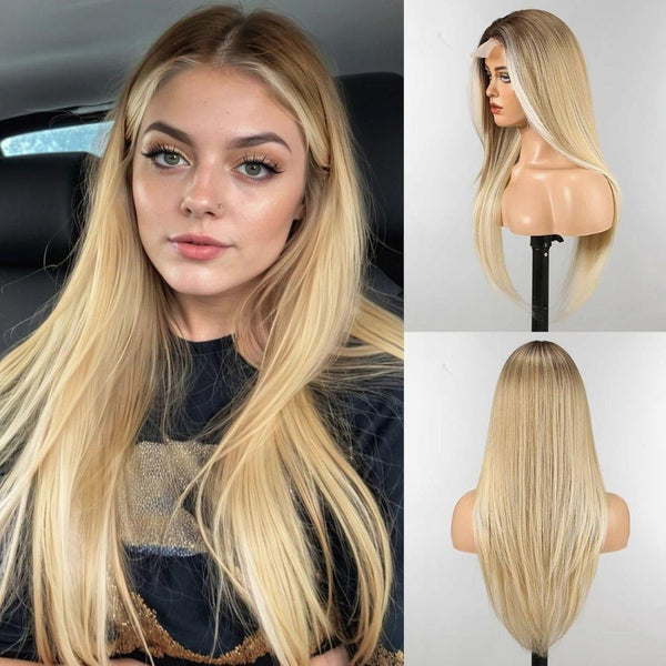 Glueless wig styled on model – no glue needed