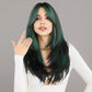 Green Hair Wig Layered