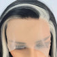 HD White and Black Wig