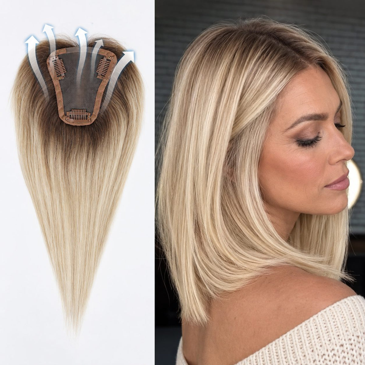 Hair Topper Ombre Blonde