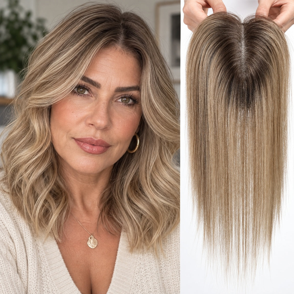 Hair_Topper_Silk_Base_Ombre_Light_Brown