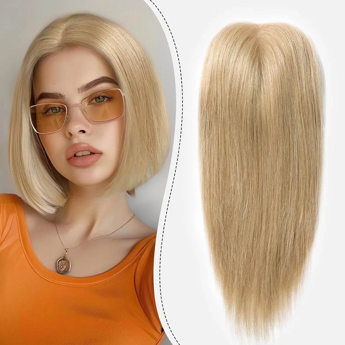 Hair Toppers Clip In - Medium Blonde