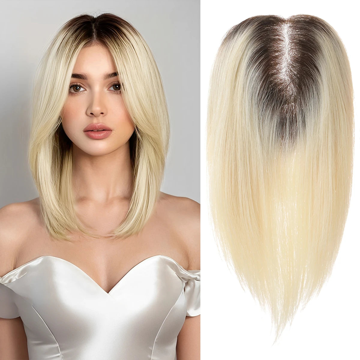 Hair Toppers Clip In - Ombre Blonde