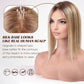 Hair Toppers with Clips Mixed Blonde Without Fringe
