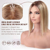 Hair Toppers with Clips Mixed Blonde Without Fringe