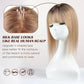 Hair Toppers with Clips Ombre Blonde with Fringe