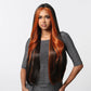 Half Black Half Orange Wig