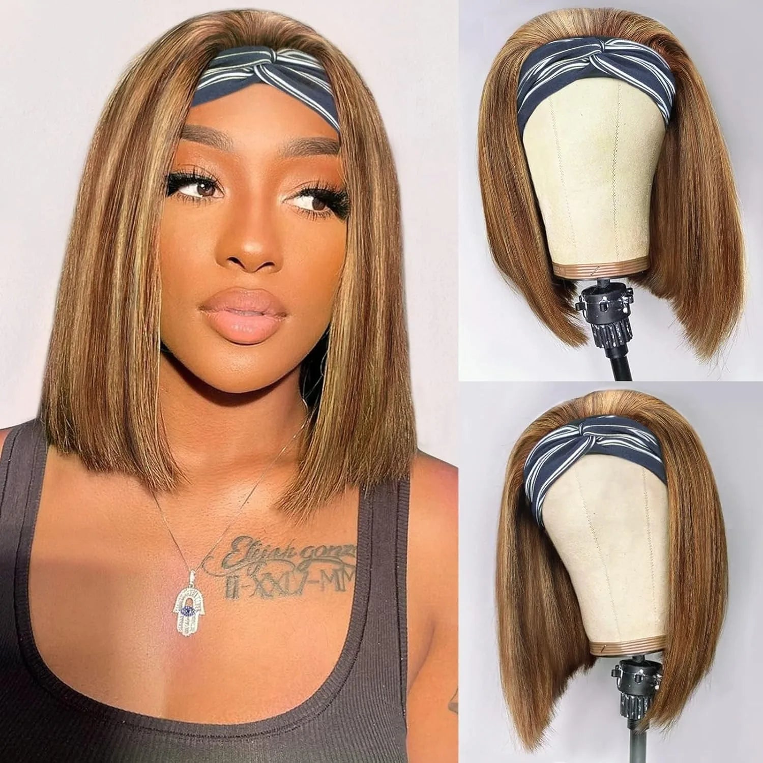 Headband Wig Human Hair
