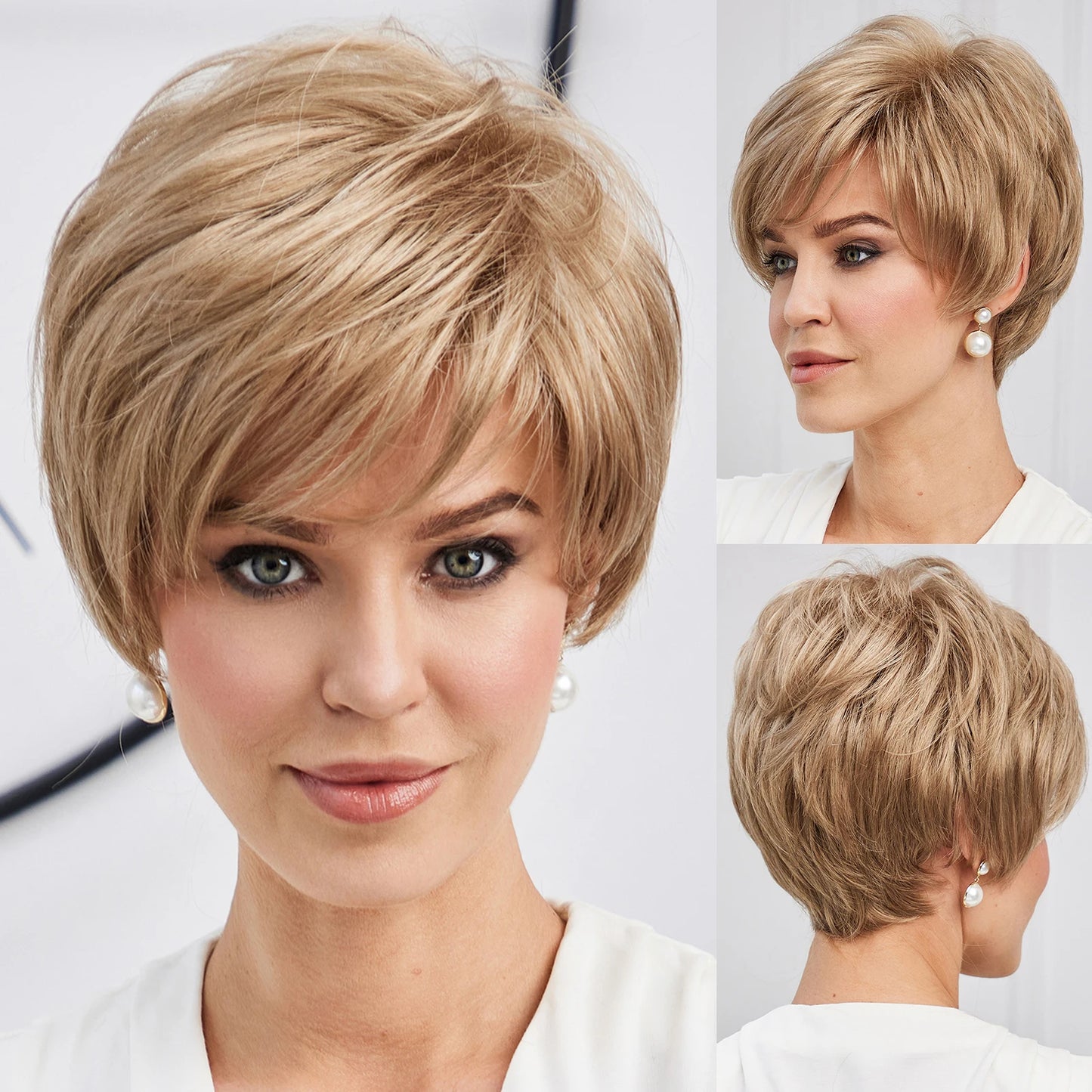Honey Blonde Glueless Wigs for Beginners