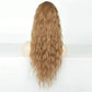 Honey Blonde Ponytail Extension on a mannequin head against a white background