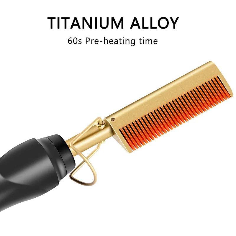 Hotcomb for straightening afro-textured hair