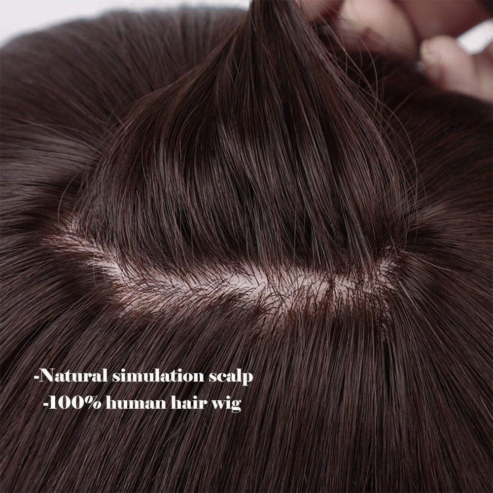 Human Hair Brown Wig