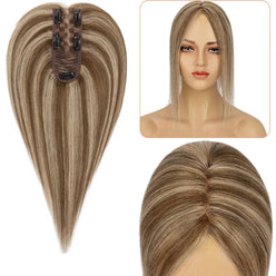 Human Hair Toppers Mixed Brown